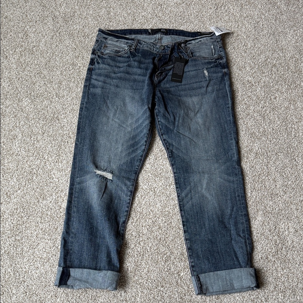 NWT kut from the kloth Catherine Dark Wash Relaxed Jeans size 14